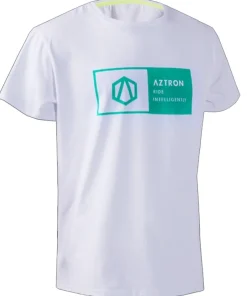 AZTRON T-shirt Logo Blanc