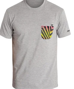 BILLABONG T-Shirt Homme Team Pocket manches courtes - Grey