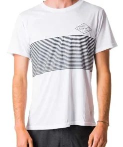 RIP CURL T-Shirt Homme Surflite - Blanc/ Stripes - 2018