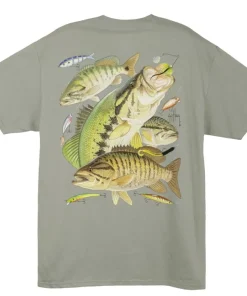 GUY HARVEY T-Shirt Manches Courtes Bass Collage SWGR
