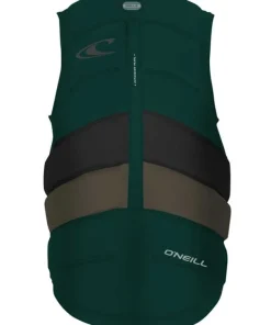 O'NEILL Gilet Wakeboard^Veste d'impact homme Gooru comp front zip - Noir/Kaki - 2018