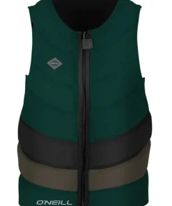 O'NEILL Gilet Wakeboard^Veste d'impact homme Gooru comp front zip - Noir/Kaki - 2018